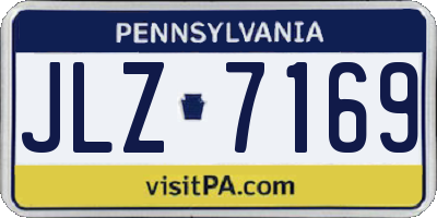 PA license plate JLZ7169