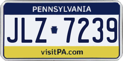 PA license plate JLZ7239