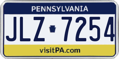 PA license plate JLZ7254