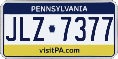 PA license plate JLZ7377