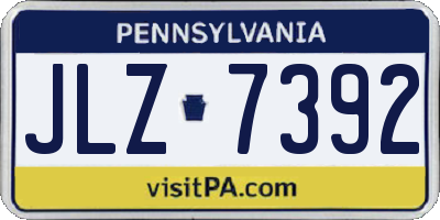 PA license plate JLZ7392