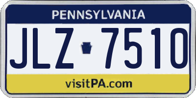 PA license plate JLZ7510