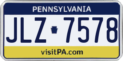 PA license plate JLZ7578
