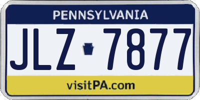 PA license plate JLZ7877