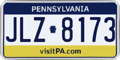 PA license plate JLZ8173