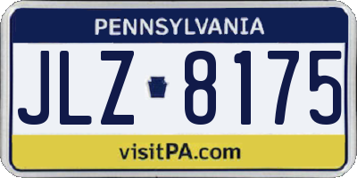 PA license plate JLZ8175