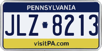 PA license plate JLZ8213