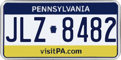 PA license plate JLZ8482
