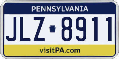 PA license plate JLZ8911
