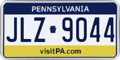 PA license plate JLZ9044