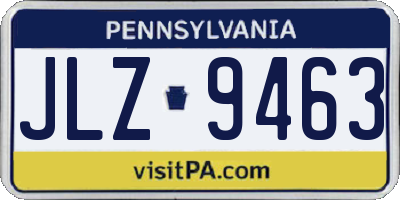 PA license plate JLZ9463