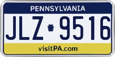 PA license plate JLZ9516