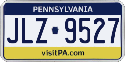 PA license plate JLZ9527