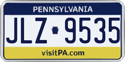 PA license plate JLZ9535