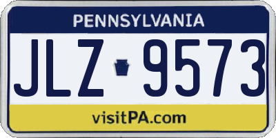 PA license plate JLZ9573