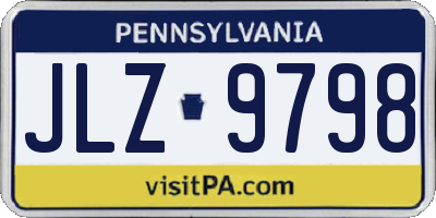 PA license plate JLZ9798