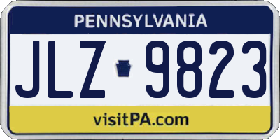 PA license plate JLZ9823