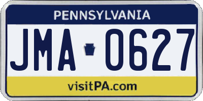 PA license plate JMA0627