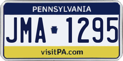 PA license plate JMA1295