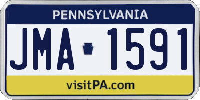 PA license plate JMA1591
