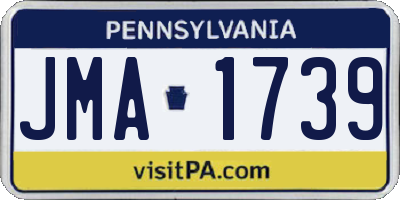 PA license plate JMA1739