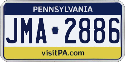 PA license plate JMA2886