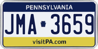 PA license plate JMA3659