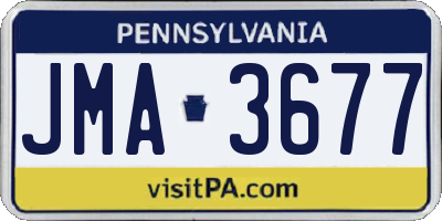 PA license plate JMA3677