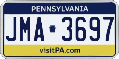PA license plate JMA3697
