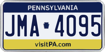PA license plate JMA4095