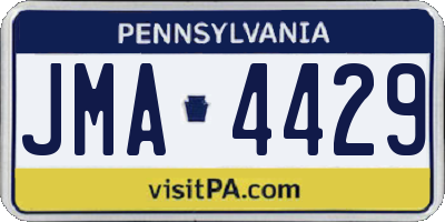 PA license plate JMA4429