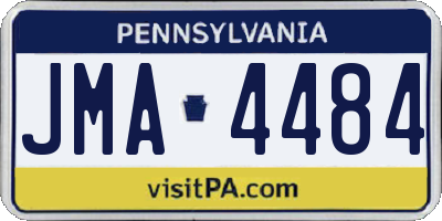 PA license plate JMA4484