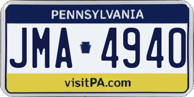 PA license plate JMA4940