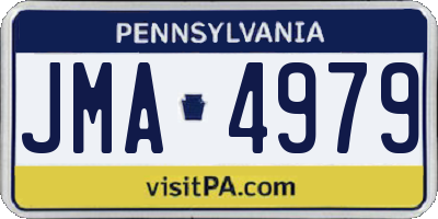 PA license plate JMA4979