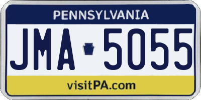 PA license plate JMA5055