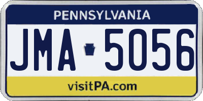 PA license plate JMA5056