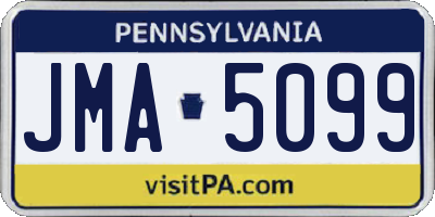 PA license plate JMA5099