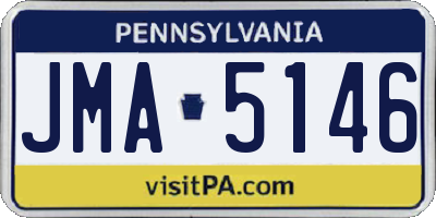 PA license plate JMA5146