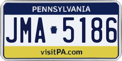 PA license plate JMA5186