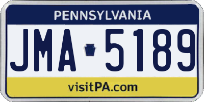 PA license plate JMA5189