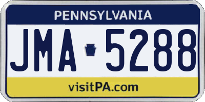 PA license plate JMA5288