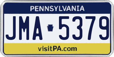PA license plate JMA5379