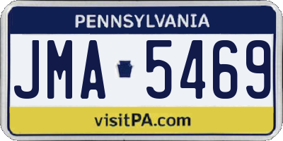 PA license plate JMA5469