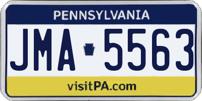 PA license plate JMA5563