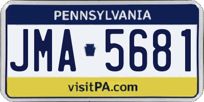 PA license plate JMA5681