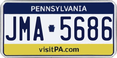 PA license plate JMA5686