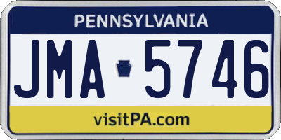 PA license plate JMA5746