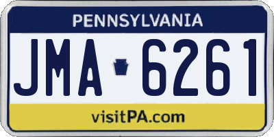 PA license plate JMA6261