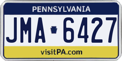 PA license plate JMA6427