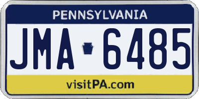 PA license plate JMA6485